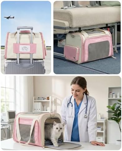 Homespon 34.5L Soft-Sided Cat Dog Carrier, Airline Approved Pet Bag - Image 7