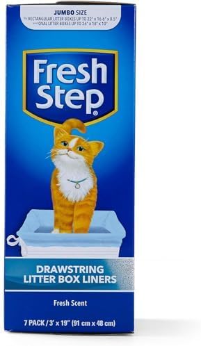 Fresh Step Drawstring Cat Litter Liners, Scented, 2.5 ft x 17 in, 7ct, 4-Pk - Image 5