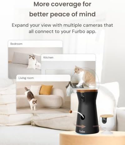 Furbo 360° Cat Camera + Mini [New Subscription Required at Setup] 2-Camera Bundle Nanny Subscription: Cat Safety & Home Security Alerts, Pet Camera with Speaker, Phone App & Night Vision - Image 3