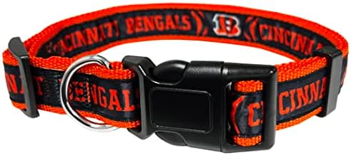 NFL PET Collar Cincinnati Bengals Dog Collar, Large Football Team Collar for Dogs & Cats. A Shiny & Colorful Cat Collar & Dog Collar Licensed by the NFL by PETSFIRST