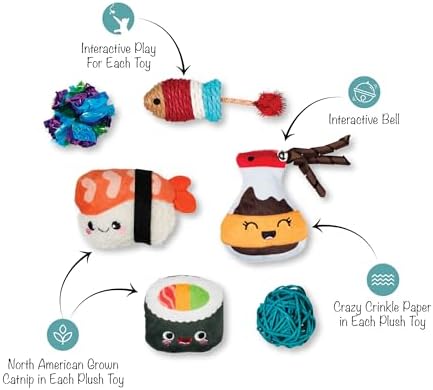 Fringe Studio True SOYMATES, Set of 6, Multipack Cat Toy Set, Pet Shop Collection (610008) - Image 2