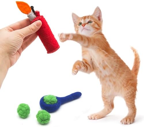 Glaciart One Catnip Pipe, Nuggets and Lighter Cat Toy Set | Cat Crack for Funny Kittens, Stimulating Toys for Boredom, Exercise & Play | Filled w/Organic Catnip to Excite/Calm Kitty | Organic Idea - Image 3