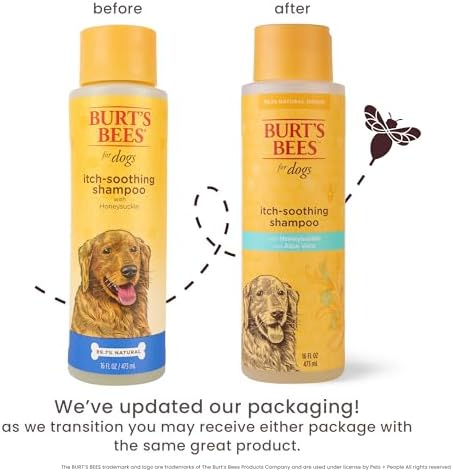 Burts Bees for Pets Itch Soothing Dog Shampoo, Honeysuckle, 16 Fl Oz, 6-Pk - Image 2