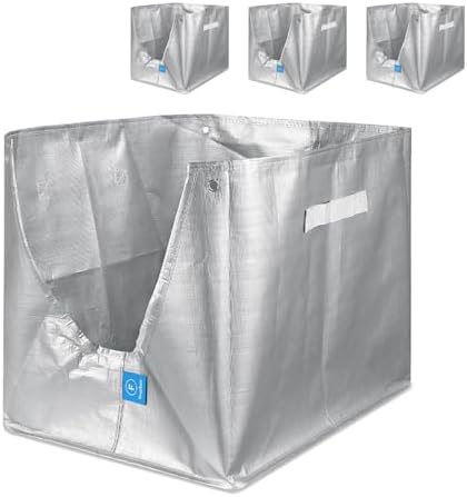 4 Pack Litter Box Liners F Compatible with Flip Litter Box Liner Type F, Reusable Liner Type-F with Carrying Handles by KropBom
