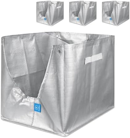 4 Pack Litter Box Liners F Compatible with Flip Litter Box Liner Type F, Reusable Liner Type-F with Carrying Handles by KropBom