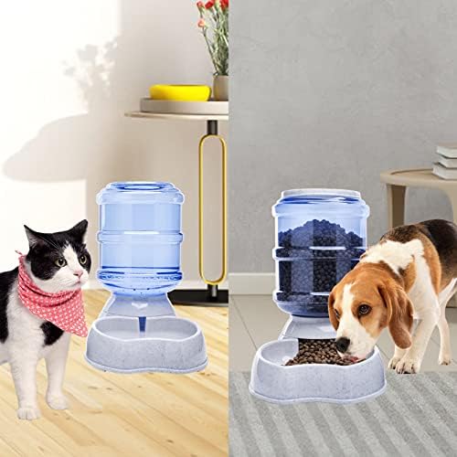 Pet Feeder and Water Food Dispenser Automatic Water Bowl for Dogs Cats, BPA-Free, Gravity Refill, Self Feeding for Small Medium Pets Puppy Kitten Rabbit - 1 Gallon 3.8L (Waterer + Feeder) - Image 7