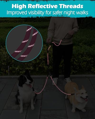 PetBonus Rope Double Dog Leash, No Tangle Dual Leash for Walking Two Dogs - Image 6