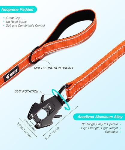 GEIT 2 Padded Handles Heavy Duty Dog Leash for Small Medium and Large Dogs - Image 4