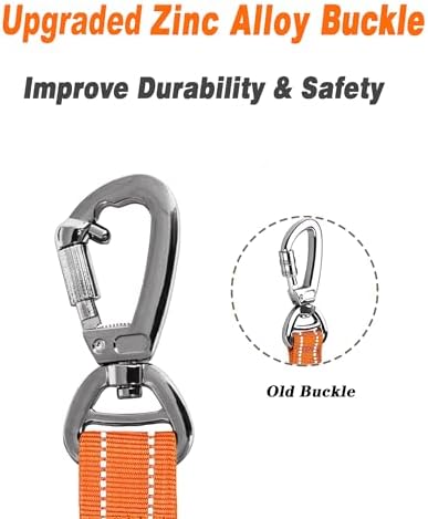 AUBELL Tactical Dog Leash Heavy Duty,4-6ft No Pull Bungee Leash,Orange - Image 5
