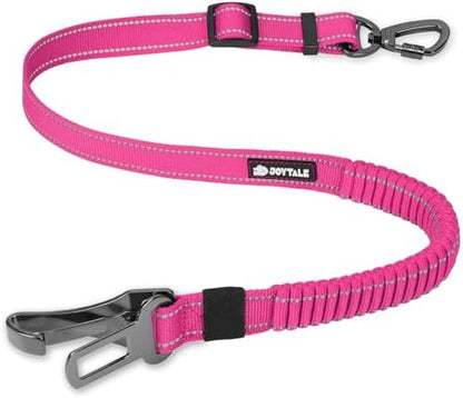 Joytale 3-in-1 Bungee Dog Seat Belt for Car, Medium and Large Dogs, Hotpink by Joytale