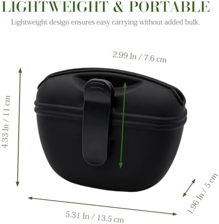 Black Silicone Dog Treat Pouch, Portable Pet Training Snack Bag with Magnetic Closure and Waist Clip for Dog Walking - Image 2
