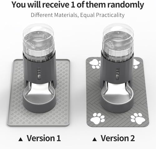 JUNSPOW Cat Water Dispenser with Placemat and Stainless Steel Bowl (4L) - Image 2