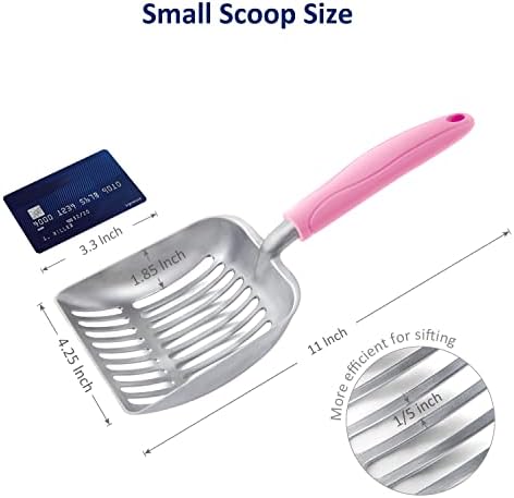 WePet Cat Litter Scoop, Aluminum Alloy Sifter, Kitty Metal Scooper, Deep Shovel, Long Handle, Poop Sifting, Kitten Pooper Lifter, Durable, Heavy Duty, for Litter Box - Image 2