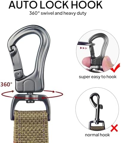 Twoear 6FT 1IN Heavy Duty Dog Leash for Large Dogs with 2 Padded Handles - Image 3