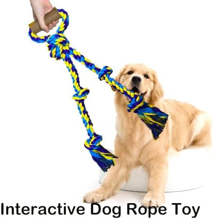 Large Dog Rope Toys for Aggressive Chewers - Pitbull Tug of War, Heavy Duty, Outdoor, Medium to Large Breed Dog Chew Rope with Handle - Image 4