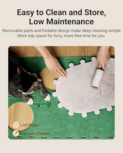 DownyPaws Cat House for Indoor Cats, 2-Storey Cat Bed Cave, Forest - Image 7