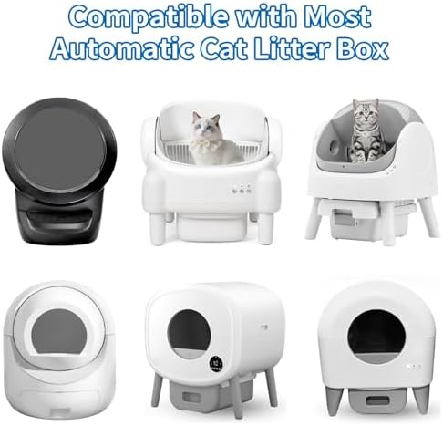 Self Cleaning Cat Litter Box Liners-45 Counts, Extra Thick Litter Bags for Automatic Cat Litter Box Robot with Drawstring Trash Bags Compatible with PetPivot - Image 2