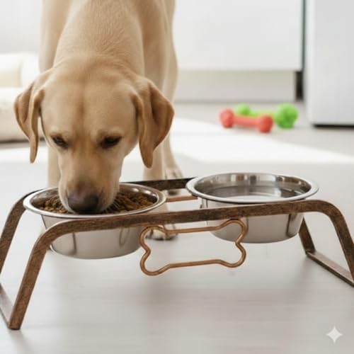 Loving Pets Elevated Dog Bowls – Raised Stainless Steel Dog Bowls with Steel Stand – Non-Skid, No Spill Feeder for Small, Medium & Large Dogs – Easy to Clean, Durable Raised Dog Feeding Station - Image 7