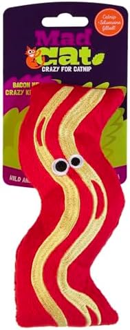 Mad Cat Bacon Kicker Breakfast Cat Toy with Catnip and Silvervine, 1 Pack by Unknown