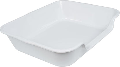 1 Pack Extra Large Dog Litter Box Pan Tray (ABS Material), Low Entry Jumbo Senior Litter Boxes for Multiple Kitten Big Cats, Pet Safe Indoor Dog Potty (Light Gray, 24" L x 20" W)