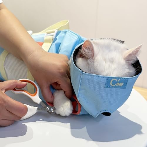 Cinf Cat Restraint Grooming Bag, Anti-Scratch Tool for Nail Trimming - Image 5