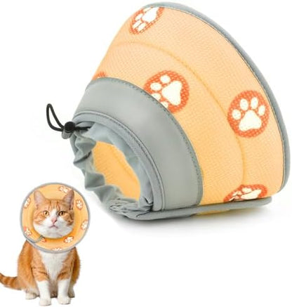 Cat Cone Collar Soft Elizabethan Collar for Surgery Recovery - Adjustable for Small and Large Cats Kittens to Stop Licking by Toptakeit