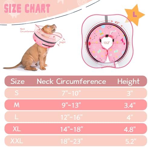 Elevated Inflatable Dog Cone Collar to Stop Licking, Dog Donut Collar After Surgery, Soft Dog Cone Alternative for Small Medium Large Dogs - Image 6