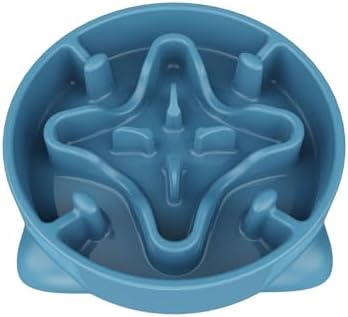 Slow Feeder Dog Bowls Medium Breed, Dog Food Bowl Medium Anti-Choking Bloat Stop Puzzle Healthy Eating Bowl (Blue, 2 Cup) by TOKAYIFE