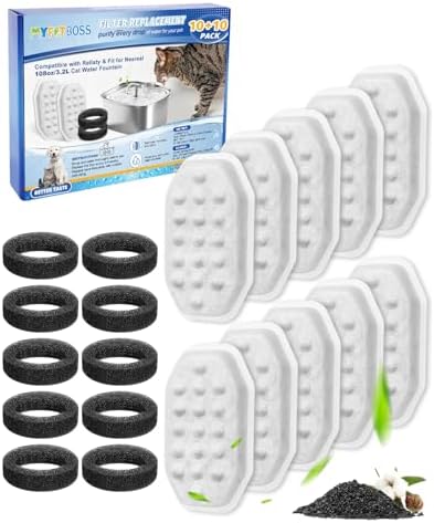 10 Set Cat Fountain Filter Replacement Fit for Neareal 108oz/3.2L by MyfatBOSS