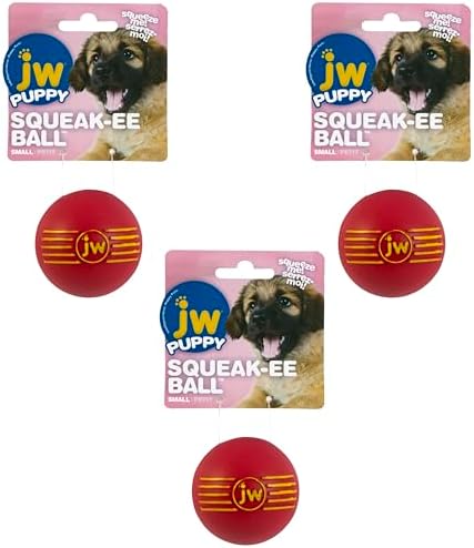 JW Squeak-ee Ball Puppy Toy (Pack of 3) by JWPet