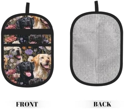 Labrador Retriever Dog Floral Garden Pet Hair Removal Glove For Cats Dogs - Image 2