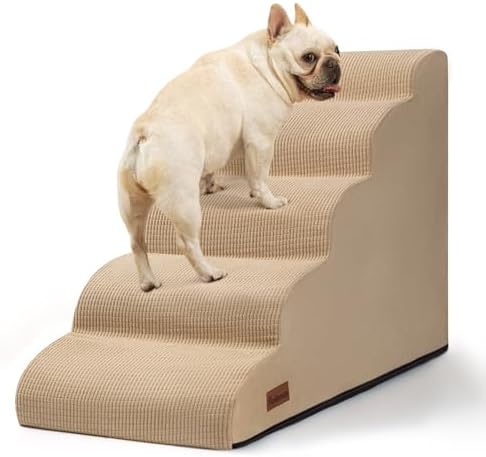 Aodisman Dog Stairs for High Bed,5-Step Pet Ramp for Small Dogs and Cats by AODISMAN