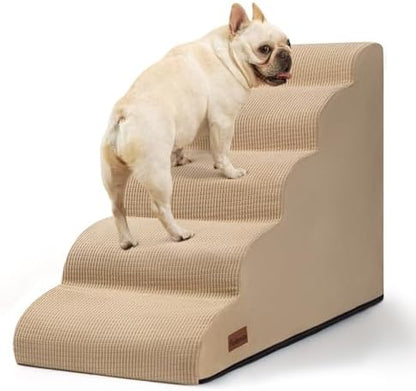 Aodisman Dog Stairs for High Bed,5-Step Pet Ramp for Small Dogs and Cats by AODISMAN