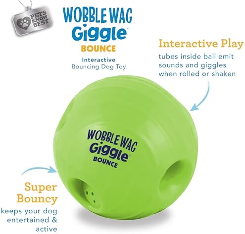Wobble Wag Giggle Bounce Interactive Dog Toy- Sound Making Bouncing Ball for Dogs Ages Indoor & Outdoor Play, Soft & Durable with Easy Grip Design- Pets Know Best - Image 2