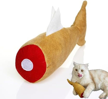 pawdaz Fish Toy for Cats, Matatabi Silvervine Filled and Help Relief Anxiety, Kitten Catnip Essentials Treats Supplies Large Interactive Chew Big Kicker Toys for Indoor Cat (Golden) by pawdaz