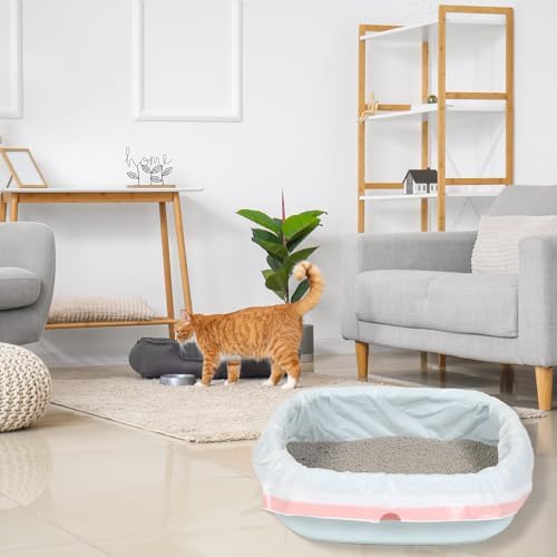 25 Count Jumbo Cat Litter Box Liners, Heavy Duty Cat Litter Bags, Extra Thick Litter Pan Liners with Drawstring for Pet Cat Litter Tray (45" x 18") - Image 7