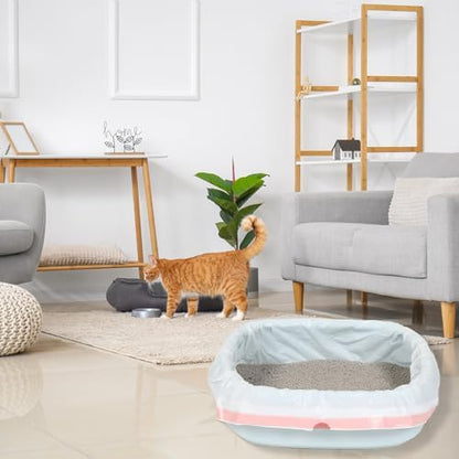 25 Count Jumbo Cat Litter Box Liners, Heavy Duty Cat Litter Bags, Extra Thick Litter Pan Liners with Drawstring for Pet Cat Litter Tray (45" x 18") - Image 7