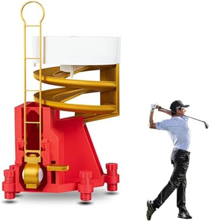 Golf Ball Dispenser, Golf Ball Launcher Pro(Gold+Red+White) by Unknown