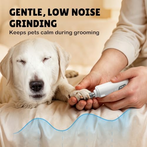2-in-1 Dog Nail Clippers and Grinder with LCD Battery Display - Professional Cat Claw Trimmer with Built-in Safety Light & Guard, Ultra Quiet Rechargeable Pet Claw Grooming Tool for Large & Small Pets - Image 7