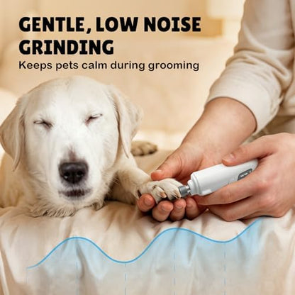 2-in-1 Dog Nail Clippers and Grinder with LCD Battery Display - Professional Cat Claw Trimmer with Built-in Safety Light & Guard, Ultra Quiet Rechargeable Pet Claw Grooming Tool for Large & Small Pets - Image 7