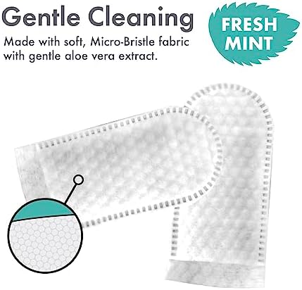Petkin Fingertip Tooth Wipes for Dogs and Cats, 50 Finger Wipes - Slip-On, Snug Fit, Micro-Bristle Fabric - Cleans Teeth, Gums, Plaque & Tartar - Convenient, Ideal for Home and Travel - Fresh Mint - Image 5