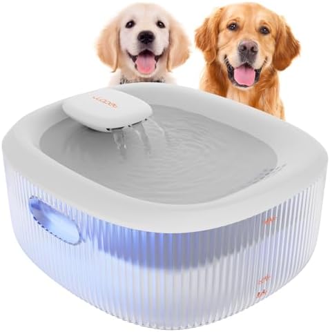 WOPET Dog Water Fountain for Large Dogs, 6L/205oz/1.6Gal Automatic Dog and Cat Water Fountain, Pet Water Dispenser with 2 Filters, Ultra-Quiet Pump, Great for Large Dogs Cats and Multi-Pet Home by WOPET