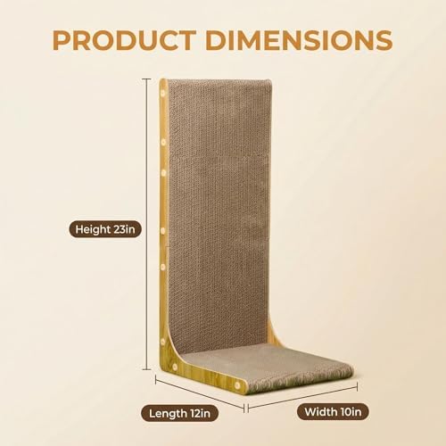 SMARTBEAN 3-Pack Cardboard Cat Scratcher for Indoor Cats, 23 Inch L Shaped Vertical Cat Scratching Post, Cat Scratching Board for Wall and Couch, Large - Image 5