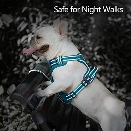 PoyPet No Pull Dog Harness, Reflective Vest with 2 Leash Clips & Handle - Image 5