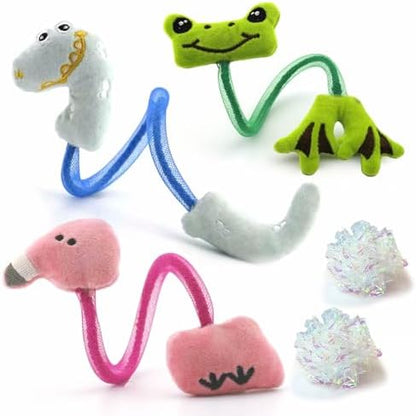 Catnip Chew Ropes Toy, Cat Crinkle Balls, Cat Chew Toy for Teeth Cleaning, Interactive Cat Toys for Indoor Cats, for All Cat Breeds (5 Pack) by Unknown