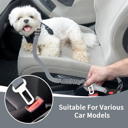 BWOGUE 2 Pack Dog Seat Belt for Car, Headrest Restraint, Elastic Bungee - Image 5