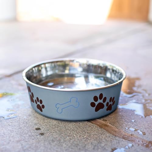 Loving Pets Bella Dog Bowls - Stainless Steel Dog & Cat Bowls - Spill Proof Dog Food Bowl, Cat Bowl, Puppy Essentials & Pet Supplies Great for Home & Travel (Small 10-20 lbs, Blueberry) - Image 6