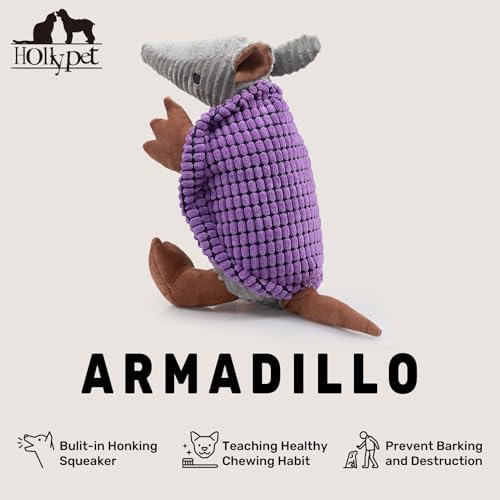 Hollypet Armadillo Squeaky Dog Toys for Medium Large Dogs, 14" - Image 4