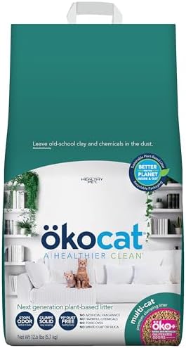 ökocat Multi-Cat Natural Wood Clumping Cat Litter, Odor Control, 12.6 Lbs by okocat