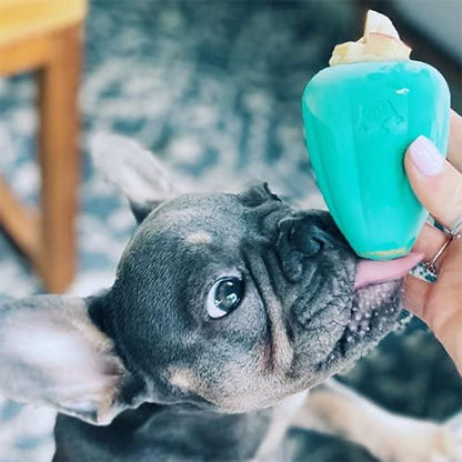 Chew King by Mammoth Premium Treat Dispensing Dog Toy, Durable Natural Rubber Chew Toy, Safety Air Vent, Interactive Enrichment Toy for Aggressive Chewers, Medium Pack of 2- Teal